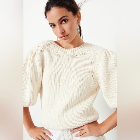 **SOLD** BA&SH Castille Reversible Sweater in Ecru - Picture 2 of 11